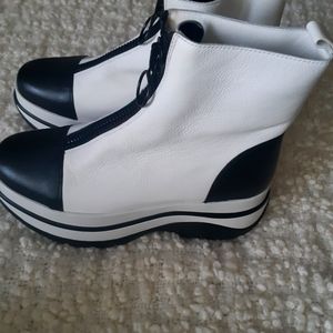 ❤️Michael Kors  Collection-Dupree Two-tone leather boot